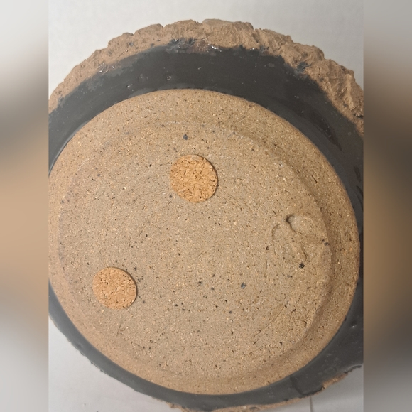 Vintage Signed Studio Art Pottery Stoneware Oil Lamp Hurricane Mystery Artist - Picture 6 of 6